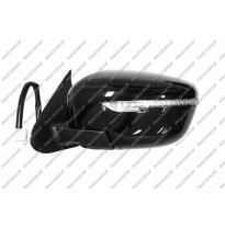 Espejo Izquierdo-Electrico-Negro-Con Piloto-Abatible Electricamente-Convexo/Cromado