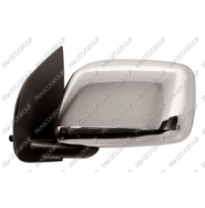 Espejo Izquierdo-Manual-Negro-Convexo/Cromado-Con Carcasa Cromada Nissan Navara 2005-&gt;