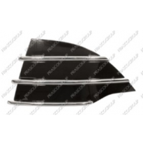 Rejilla Izquierda Parachoques-Negro Brillante-Con Moldura Cromada