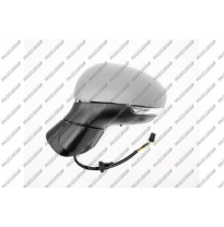 Retrovisor Izquierdo-Electrico-Calefactado-Imprimado-Con Piloto-Abatible Electricamente-Convexo/Cromado-8 Pin