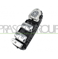 Interruptor Elevalunas Blanco/Plata- 4 Interruptores Elevalunas Puerta Delantera Izda-Con Funcion Espejos Abatibles 3 Pines