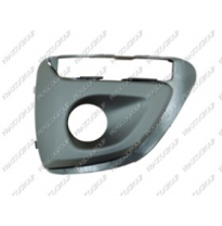 Rejilla Izquierda Paragolpes-Negra-Con Agujeros Antiniebla, Luz Diurna Led Y Moldura