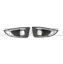 SET REJILLAS PARAGOLPES NEGRO CON AGUJEROS ANTINIEBLA (DERECHA+IZQUIERDA)