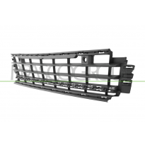 REJILLA CENTRAL PARAGOLPES DELANTERO-NEGRA CON AGUJEROS SENSORES DE APARCAMIENTO+SOPORTE