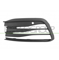 REJILLA IZQUIERDA PARAGOLPES-NEGRA-CON AGUJEROS SENSORES APARCAMIENTO+SOPORTE