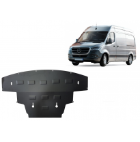 Cubre carter de Acero para Mercedes Sprinter de tracción trasera Año: 2018 - 2025 Grosor: &quot;2&quot;mm Todas las motorizaciones