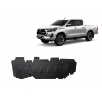 Cubre carter de Acero para el depósito de combustible del Toyota Hilux Invincible Año: 2021 - 2025 Grosor: &quot;3&quot;mm Todas las motor