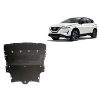 Cubre carter de Acero para Nissan Qashqai J12 Año: 2021 - 2025 Grosor: &quot;2&quot;mm Todas las motorizaciones
