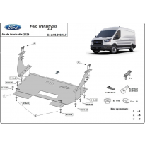 Cubre carter de Aluminio para Ford Transit V363 4x4 Año: 2024 - 2025 Grosor: "3"mm Todas las motorizaciones