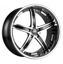 Llanta VERTINI WHEELS FAIRLADY 8,5X19&quot; 5X120 ET35 CB72,6 NEGRO MEC. ARO INOX