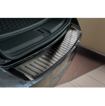 Protector paragolpes trasero Negro acero inox Volkswagen Passat 3D Variant 2014- &#039;Ribs&#039;