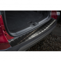 Protector paragolpes trasero Negro acero inox Ford Kuga II 2013- &#039;Ribs&#039; - Large