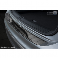 Black Mirror Protector paragolpes trasero acero inox Volkswagen Tiguan II incl. Allspace 2016- &#039;Ribs&#039;
