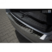 Black Mirror Protector paragolpes trasero acero inox BMW 5-Serie F11 Touring 2010-2016 &#039;Ribs&#039;