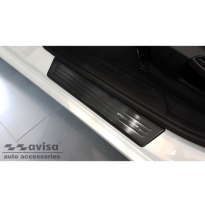 Protectores De Umbral De Puerta De Acero Inoxidable Negro Adecuados Para Bmw Serie 1 F40 Hb 5-Puertas 2019- &#039;Edición Especial&#039; -