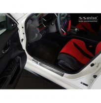 Espejo Negro Acero Inoxidable Protectores De Umbral De Puerta Adecuados Para Honda Civic X Hb 5-Puertas 2017- &#039;Sportline&#039; - 4-Pi