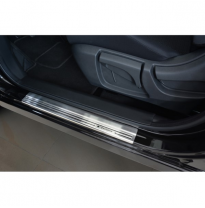 Protector Talonera De Puerta Acero Inox Nissan Qashqai 2014- - 'Exclusive' - 4-Piezas