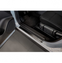 Protectores de umbral de puerta de acero inoxidable negro valido para Nissan Qashqai III 2021 - &#039;Edición especial&#039; - 4 piezas