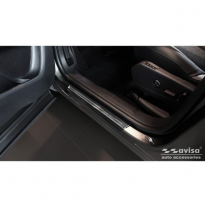 Protectores de umbral de puerta de acero inoxidable negro valido para Peugeot 3008 2016- &#039;Edición especial&#039; - 4 piezas