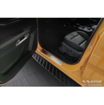 Protectores de umbral de puerta de acero inoxidable aptos para Ford Ranger VI 2022- &#039;Lines&#039; - 4 piezas