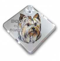 Auto Tattoo Pegatina Perro a bordo - Yorkshire Terrier 11,5x11,5cm