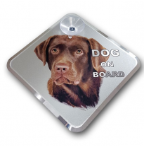 Auto Tattoo Sticker Perro a Bordo - Labrador 11,5x11,5cm