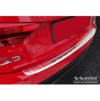 Protector de parachoques trasero de acero inoxidable valido para Audi Q3 II Sportback 2019- incl. RS &#039;Costillas&#039;