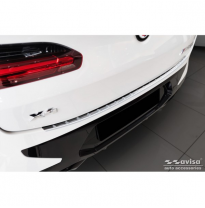 Protector de parachoques trasero de acero inoxidable apto para BMW X4 G02 FL 2021- con M-Pakage 'Ribs'