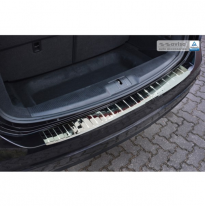 Protector cromado acero paragolpes trasero Seat Alhambra &amp; Volkswagen Sharan II 2010- &#039;Ribs&#039;