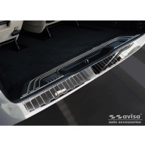 Protector de parachoques trasero de acero inoxidable cromado valido para Mercedes Vito / Clase V 2014-'Costillas' 'XL'