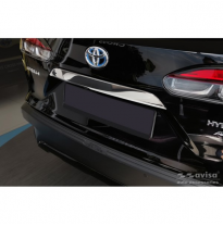 Protector de parachoques trasero de acero inoxidable cromado apto para Toyota Corolla Cross (XG1TJ) 2022- 'Ribs'
