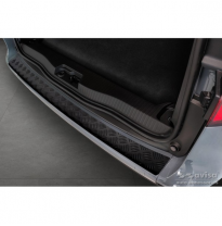 Protector de parachoques trasero de aluminio negro mate adecuado para Mercedes Citan (W420) Box/Tourer 2021- 'Riffled Plate'.