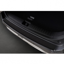 Protector de parachoques trasero de aluminio negro mate adecuado para Kia Sportage V 2021- 'Riffled Plate'.