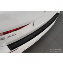 Protector de parachoques trasero de aluminio negro mate adecuado para Volvo XC60 II 2017-2021 y FL 2021- incl. R-Design &#039;Riffled