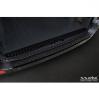 Protector de parachoques trasero de aluminio negro mate adecuado para Opel Movano / Renault Master II / Nissan NV400 2010-2018 y