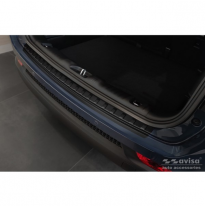 Protector de parachoques trasero de acero inoxidable negro mate adecuado para Jeep Compass 2017- 'Ribs'