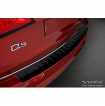 Protector de parachoques trasero en acero inoxidable negro mate para Audi Q5 2008-2012 y 2012- &#039;Ribs&#039;.