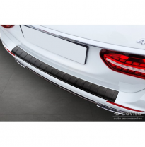 Protector de parachoques trasero en acero inoxidable negro mate para Mercedes Clase E W213 Kombi 2016- &#039;Ribs&#039;.