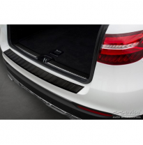 Protector de parachoques trasero de acero inoxidable negro mate para Mercedes GLC 5 puertas 2015-2019 y FL 2019- 'Ribs'.