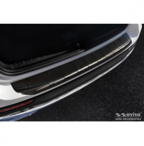 Protector de parachoques trasero de acero inoxidable negro valido para Mercedes GLB (X247) 2019- &#039;Ribs&#039;