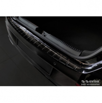 Protector de parachoques trasero de acero inoxidable negro valido para Mercedes CLA II (X118) Shooting Brake 2019- &#039;Ribs&#039;