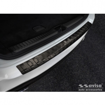 Protector de parachoques trasero de acero inoxidable negro valido para Mercedes GLS (X167) 2019- 'Ribs'