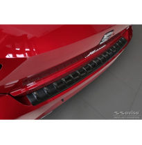 Protector de paragolpes trasero de acero inoxidable negro apto para Seat Ibiza 6F Facelift 2021- &#039;Ribs&#039;