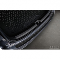 Protector de parachoques trasero de acero inoxidable negro para Volkswagen Taigo 2021- &#039;Ribs&#039;