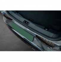 Protector de paragolpes trasero de acero inoxidable negro valido para Ford Mustang Mach-E 2020- &#039;Ribs&#039; (2-Piezas)