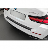 Protector de parachoques trasero de acero inoxidable negro adecuado para BMW Serie 5 G31 Touring Facelift 2020- excl. M-Sport &#039;C