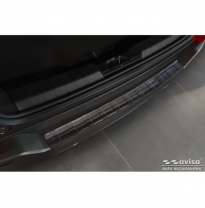 Protector de parachoques trasero de acero inoxidable negro apto para Jeep Avenger + EV 2023- 'Ribs'