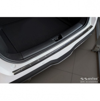 Protector de parachoques trasero de acero inoxidable negro apto para MG MG4 2022- 'British Flag'