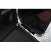 Protectores De Umbral De Puerta 3d Black Carbon Adecuados Para Toyota Rav-4 (5th Gen) 2018- &#039;Hybrid&#039; 4 Piezas