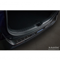 Protector de parachoques trasero Avisa de acero inoxidable negro, compatible con Toyota RAV4 V (XA50) 2018 (incluye híbrido ench